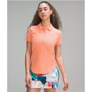 Lululemon Athletica Orange Polo Top